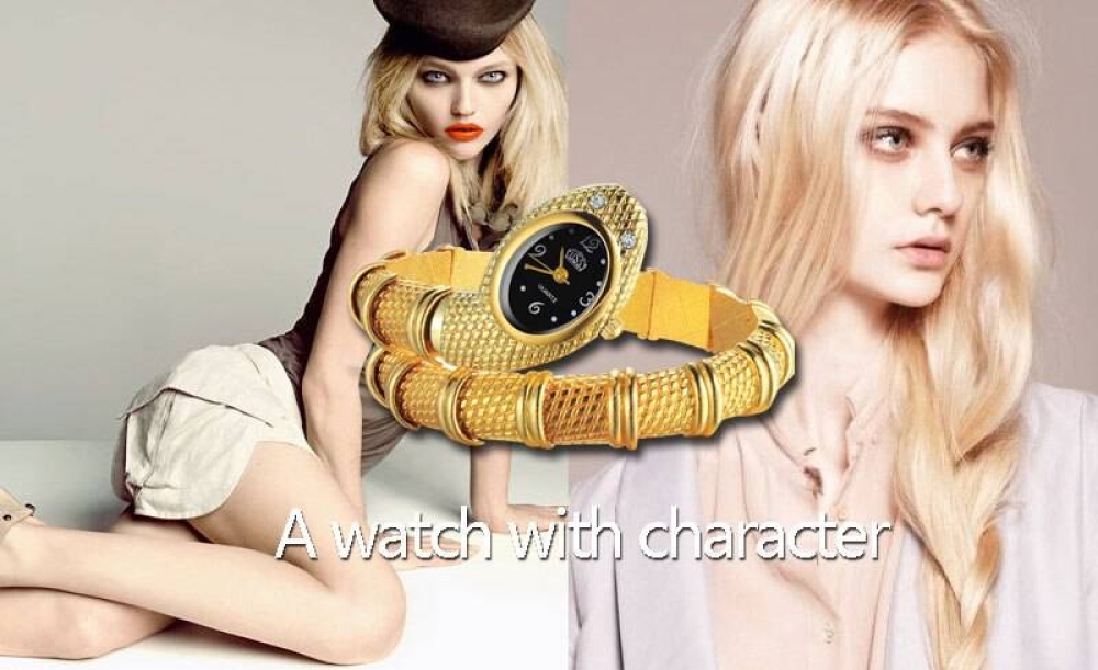 Gadgets for women Unique Snake Shaped Womens Bracelet Watch.