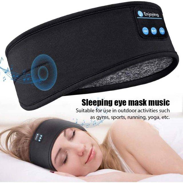 Sleep Mask Bluetooth Sleeping Headphones Headband Thin Soft Elastic Comfortable Wireless Music Headset Eye Mask For Side Sleeper