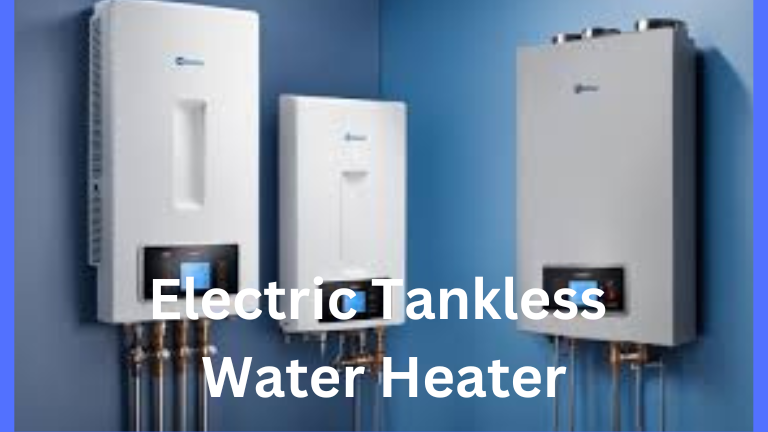 Three electric tankless water heaters mounted on a home wall